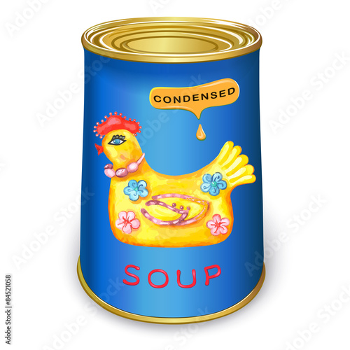 Can of condensed Magic chicken soup