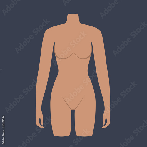 Woman mannequin torso flat style