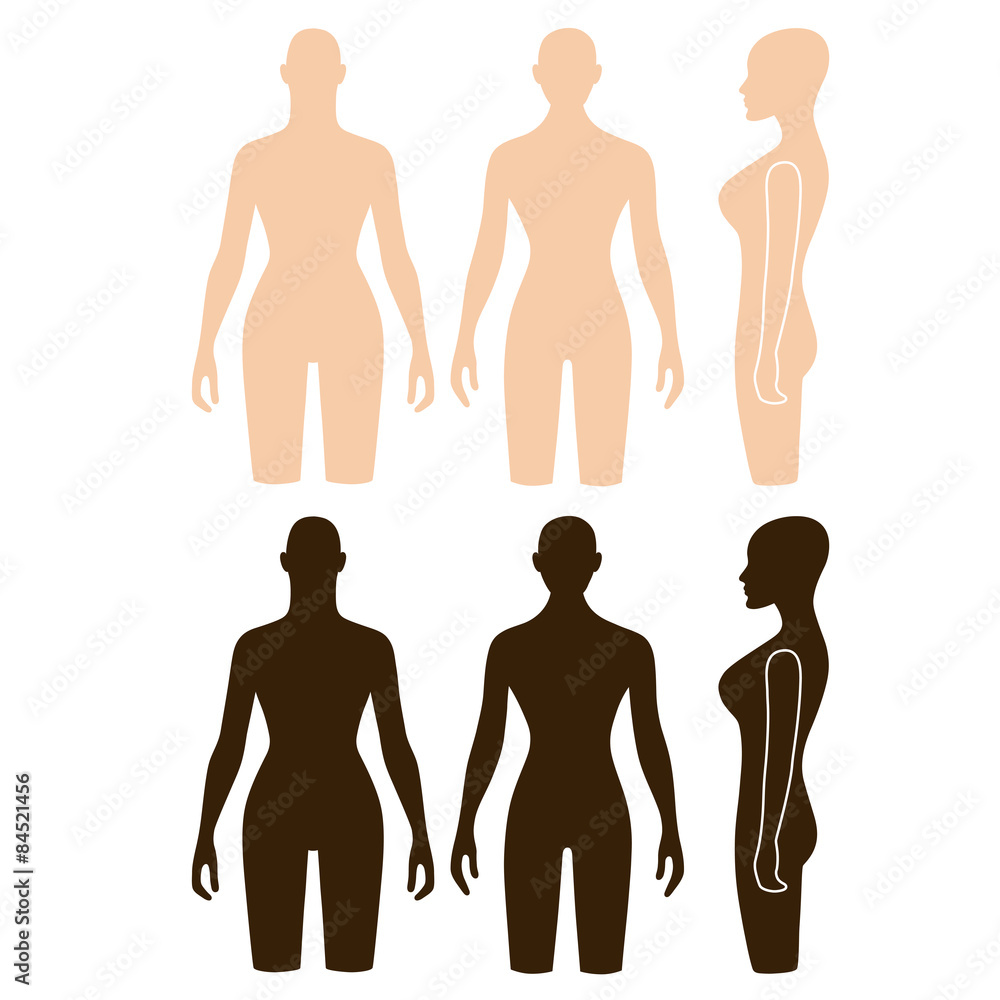 Woman mannequin outlined torso Woman mannequin outlined torso