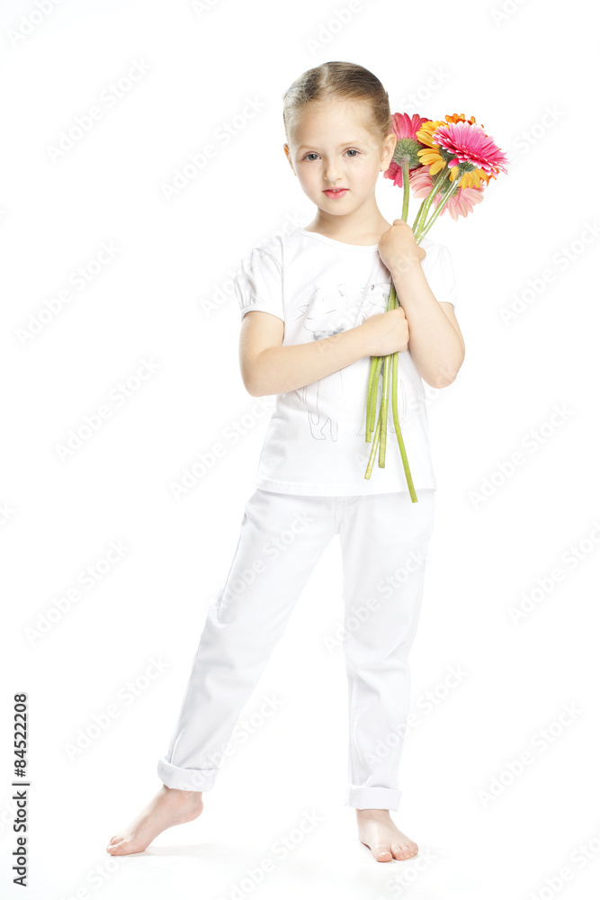 very beautiful girl with a bouquet of flowers in their hands very beautiful girl with a bouquet of flowers in their hands