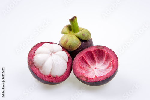 Fresh Thai mangoesteen in summer
