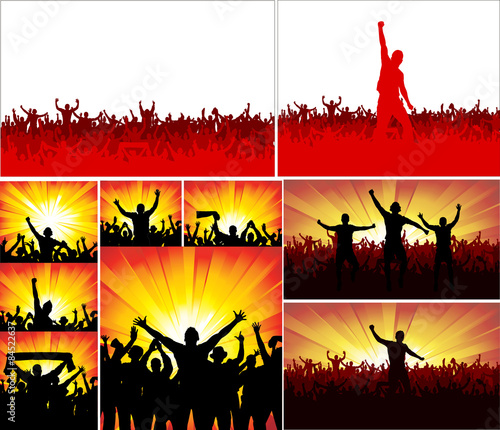 Set banners for sporting events and concerts