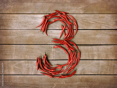 Spicy Three on wood