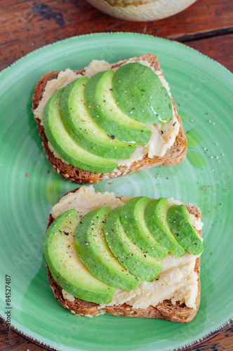 Avocado Hummus Toast