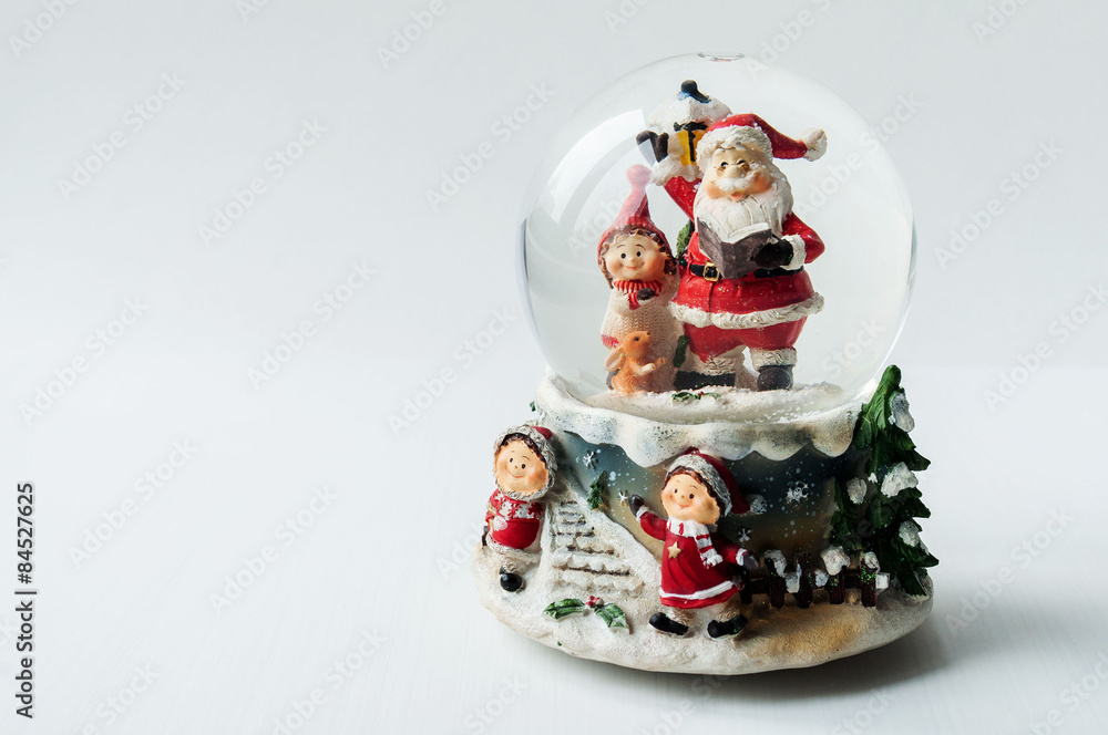 Snow globe with Santa Claus inside