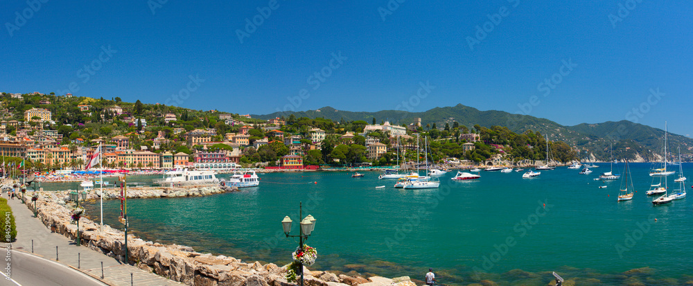 Panoramic view of Italian coast in the Santa Margherita