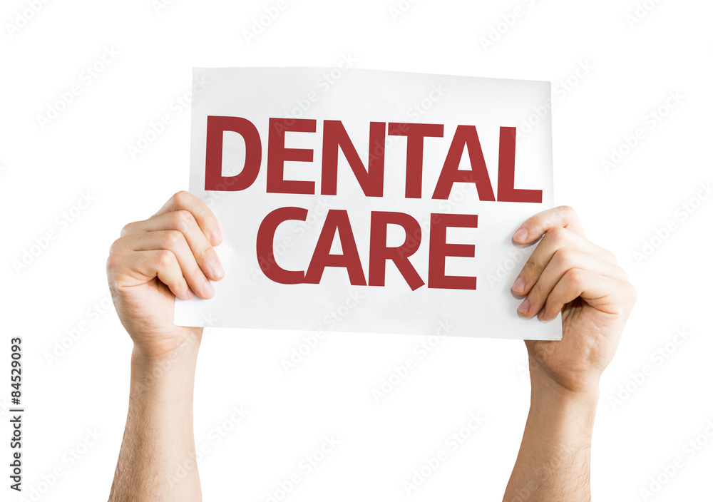 Dental Care card isolated on white Dental Care card isolated on white