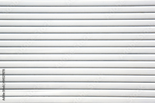 Close up white metal sheet slide door texture background.