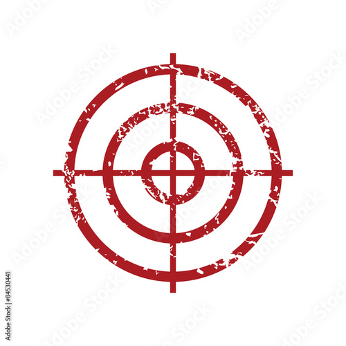 Aim red grunge icon