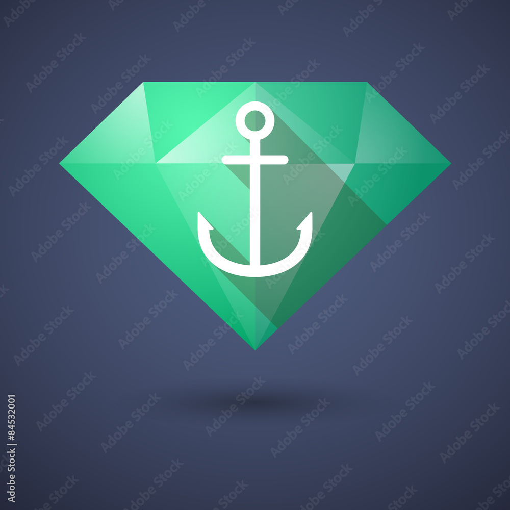Diamond icon with an anchor Diamond icon with an anchor