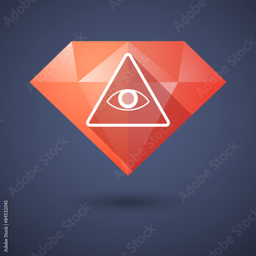 Diamond icon with an all seeing eye