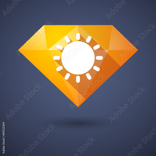 Diamond icon with a sun