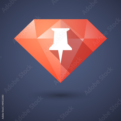 Diamond icon with a pushpin