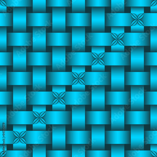 Interlacing seamless pattern. Editable vector Eps 10