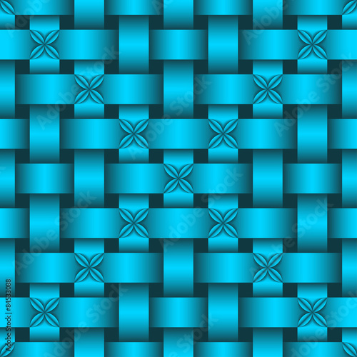 Interlacing seamless pattern. Editable vector Eps 10
