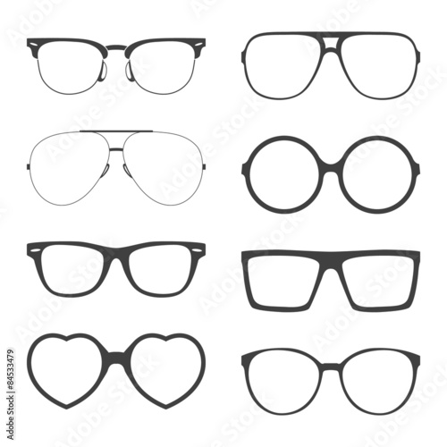 Vector set of sunglasses frames 