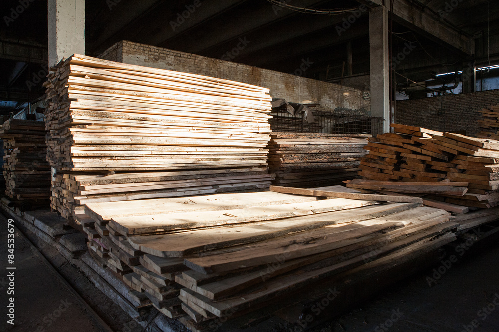 wood storage, wood factory