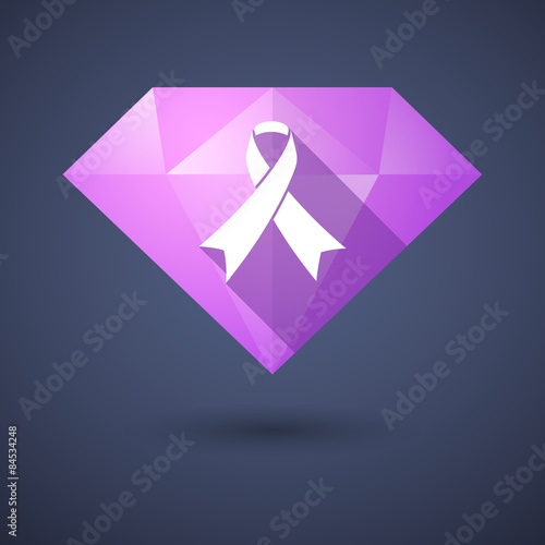 Diamond icon with a ribbon
