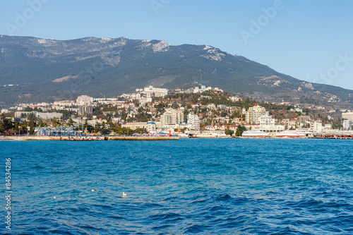 Beautiful view on embankment of Yalta. Sunny day.  © FreePhotographer