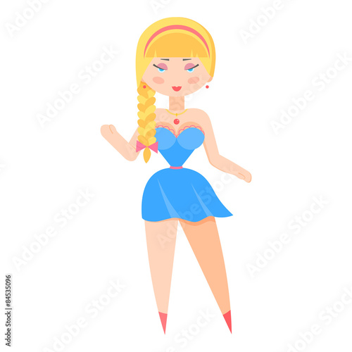 girl with a pigtail