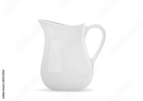 white shiny realistic jug