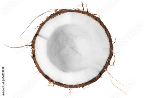 Half of coconut top view