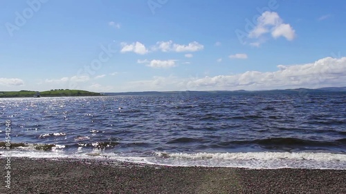  Sea waves at Largs, Ayrshire in Scotland, HD footage photo