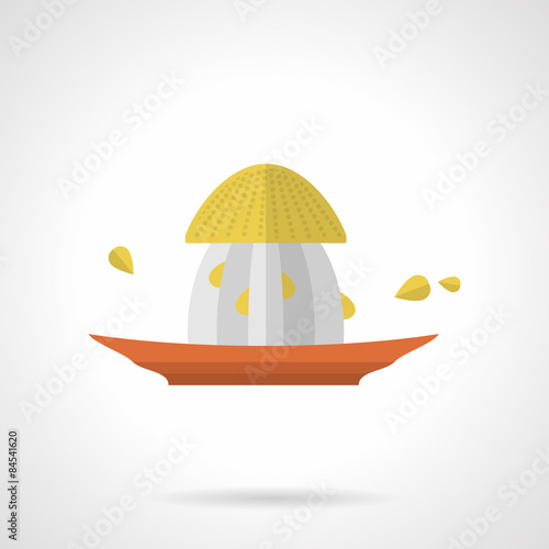 Citrus juicer flat color vector icon