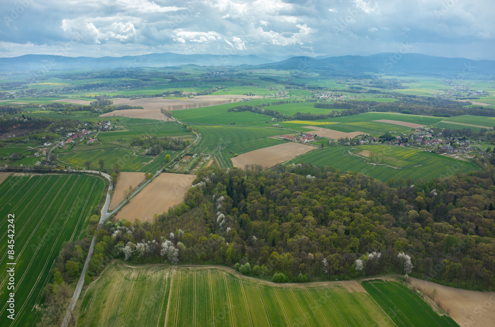 Aerial view on a small village