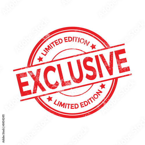 Vector exclusive red stamp