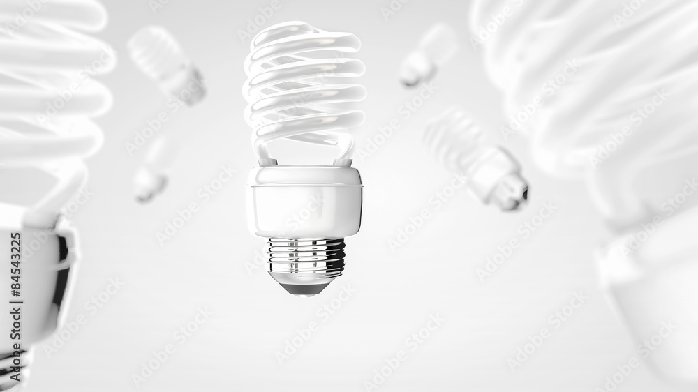 energy saver bulb on white modern background energy saver bulb on white modern background