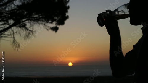 Drinking a Beer at Dusk