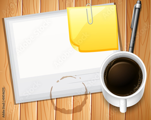 Paper and coffee