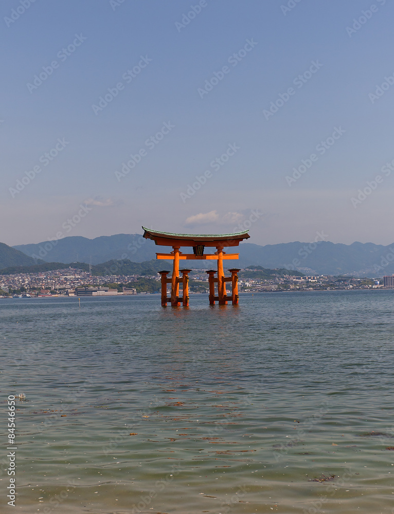 Floating torii gate of Itsukushima Shrine, Japan. UNESCO site Floating torii gate of Itsukushima Shrine, Japan. UNESCO site