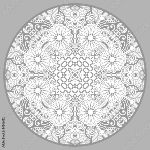 coloring book page for adults - zendala, joy to older children a