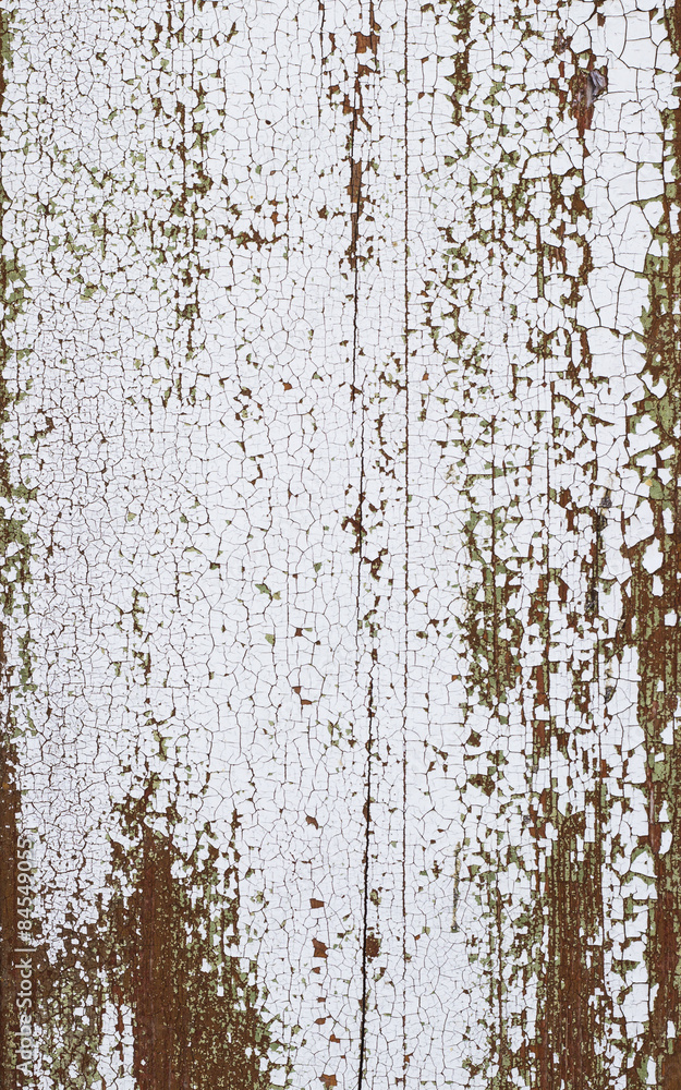 Obraz premium background with old cracked paint white