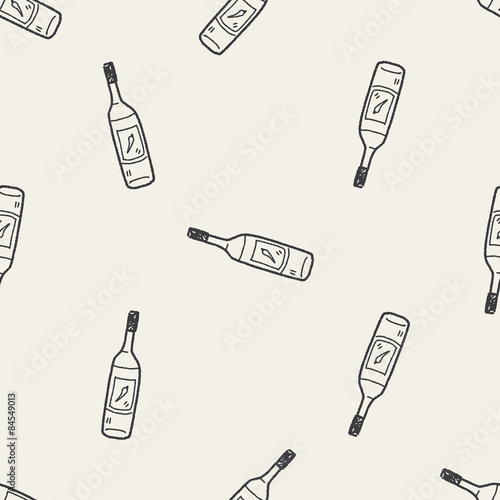 Hot pepper sauce doodle seamless pattern background