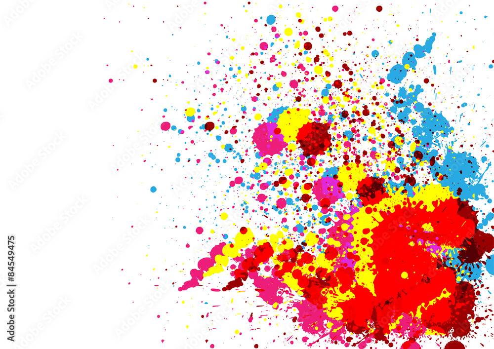 Abstract  paint color and splatter color background