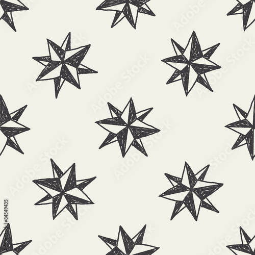 doodle Compass seamless pattern background