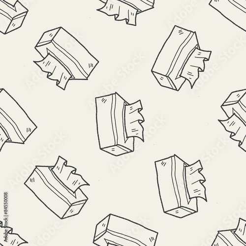 facial tissue doodle seamless pattern background