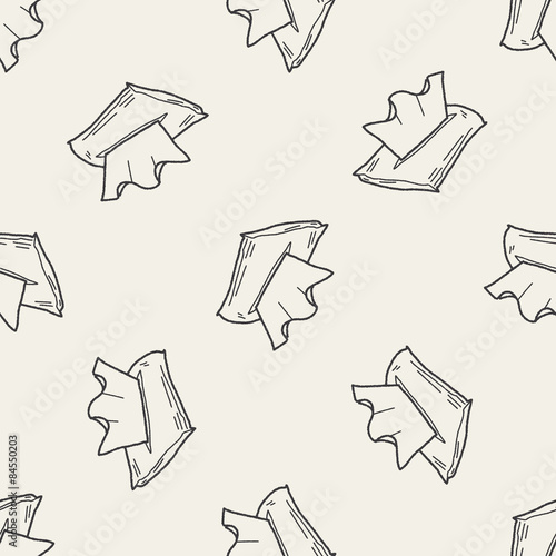 facial tissue doodle seamless pattern background