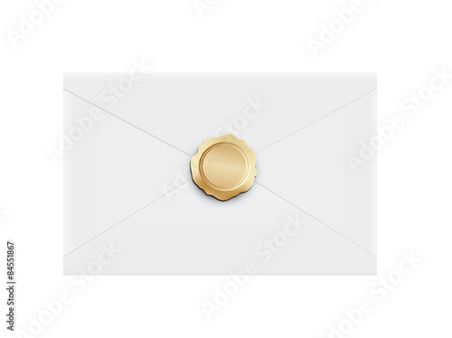 Envelope with gold wax