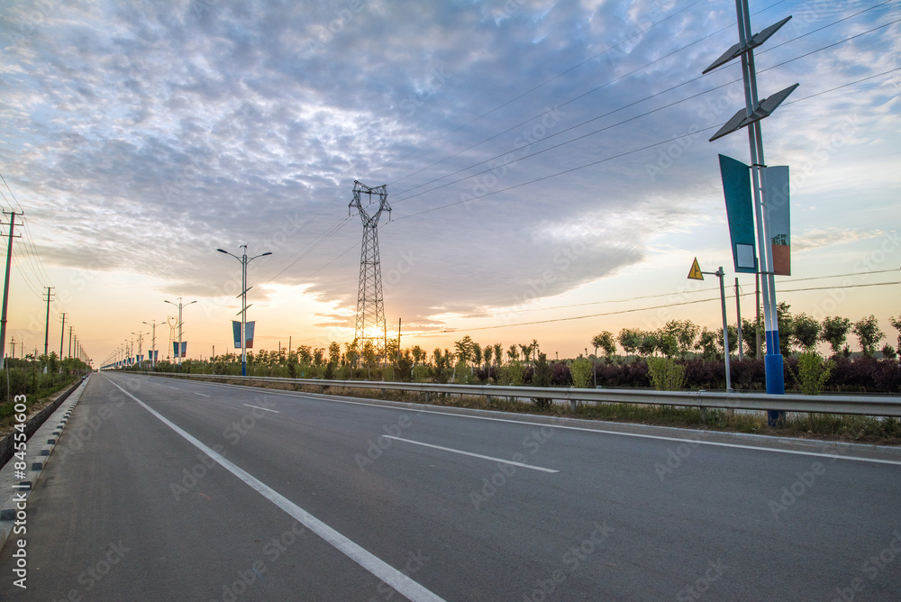 road at sunset road at sunset