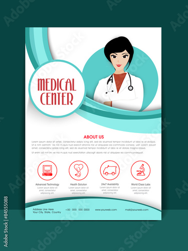 Medical Center Template, Brochure or Flyer.