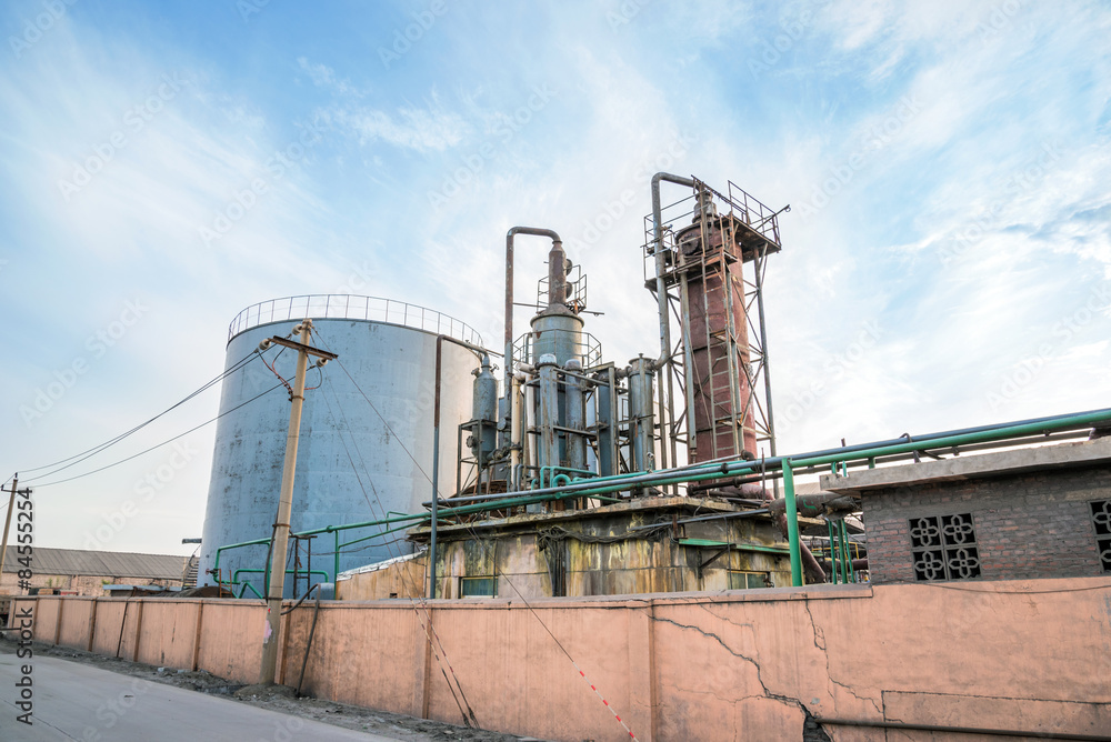 Obraz premium old industrial chemical plant