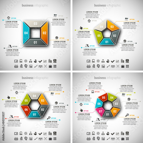 4 in 1 Business Infographic Bundle
