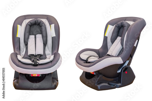 Baby car seat isolated on white background
