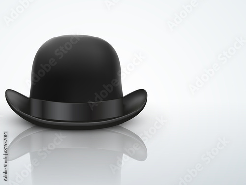 Light Background Black bowler hat