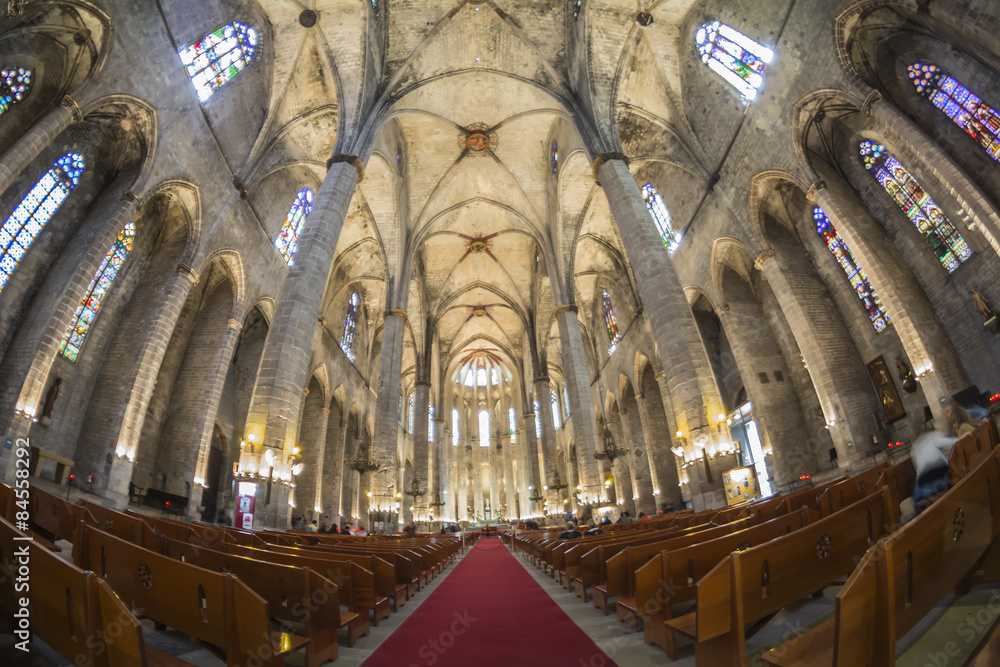 Fototapeta premium The Cathedral of the Holy Cross and Saint Eulalia, Barcelone, Sp