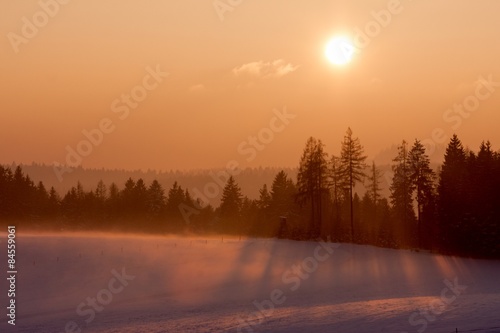 Sunset in winter landscape. © v_apl